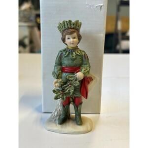 Schmid Shackman Ceramic Holly King Figurine 1987 Vintage IOB